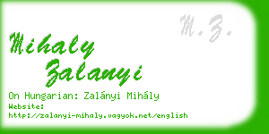 mihaly zalanyi business card