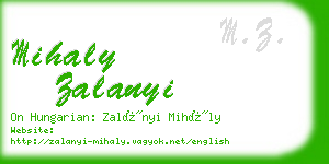 mihaly zalanyi business card